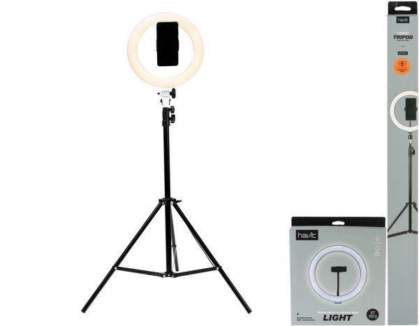 Gredzena tipa LED lampa HAVIT ST7021, 210cm - Image 4