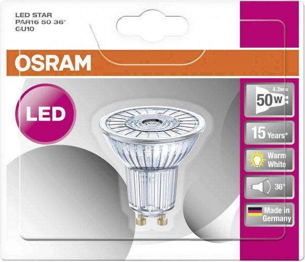 Osram LED Star spuldze PAR16 4.3 W/827