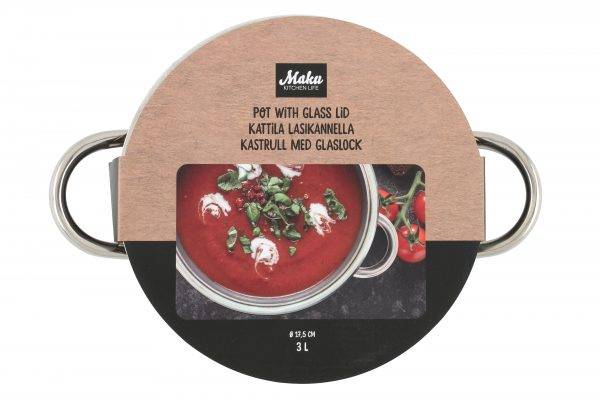 Maku Basic katls ar stikla vāku, 3l - Image 2