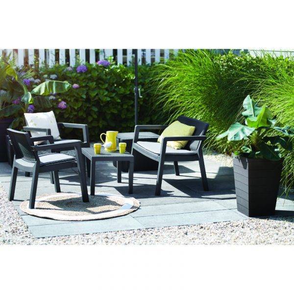 Keter Dārza mēbeļu komplekts Emily Patio Set, Pelēks - Image 7