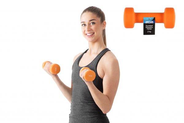 Atom neoprēna hantele, 2kg - Image 2