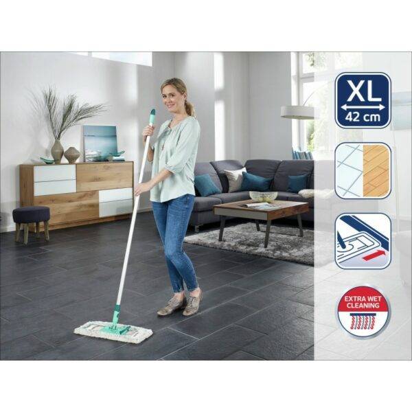 LEIFHEIT Grīdas birste ar alumīnija kātu Profi XL micro duo 42cm - Image 3