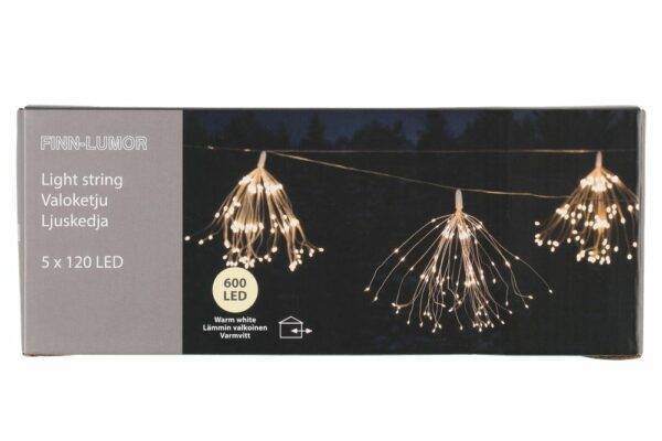 Finnlumor Dekoratīvi zvaigžņu gaismekļi 5x120LED, IP44