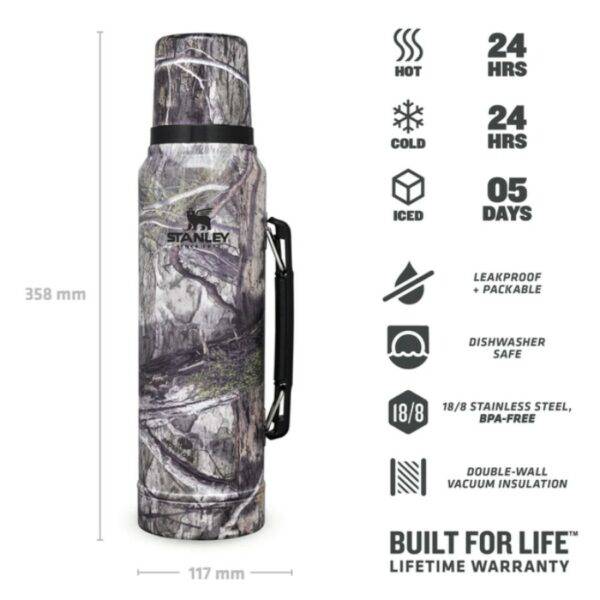 Termoss STANLEY The Legendary Classic 1l, Country Mossy Oak - Image 3