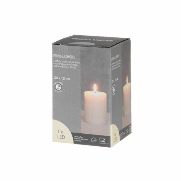 LED svece ar 3D liesmu, 8x10 cm - Image 4
