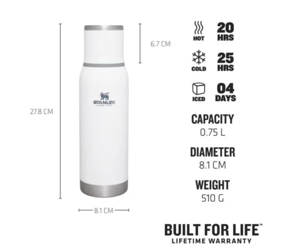 Termoss STANLEY The Adventure To-Go Bottle 0.75L balts - Image 2