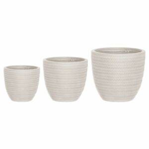 4Living Māla puķu pods Herringbone, balts