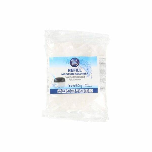 Nord Clean mitruma absorbētāja uzpildes maisiņš 3x450g
