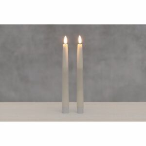 Finnlumor LED svece ar 3D liesmu 25cm/2gab.