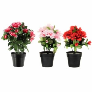 4Living Mākslīgais zieds Acālija puķu podā 27cm