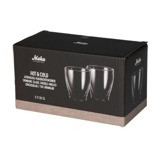 Maku dubultā stikla glāzes 200ml x 2gab. - Image 2