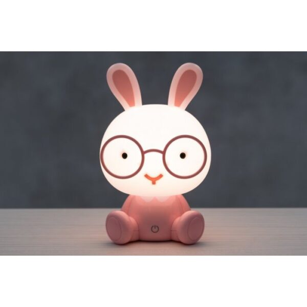 Bērnu istabas lampa Zaķītis, rozā